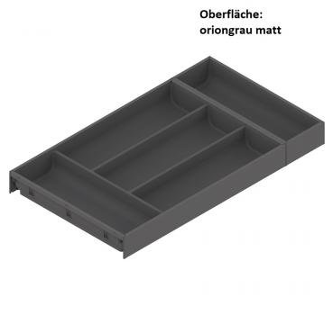 AMBIA-LINE Besteckeinsatz, für LEGRABOX / MERIVOBOX, Kunststoff / Stahl, 5 Besteckfächer, NL=550 mm, Breite=300 mm